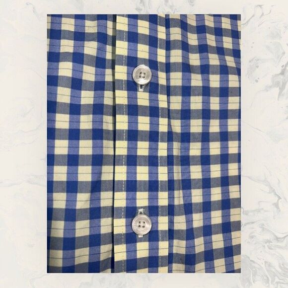 UNTUCKit Blue Yellow Long Sleeve Cotton Button Down Men’s Size XXL - Picture 2 of 6